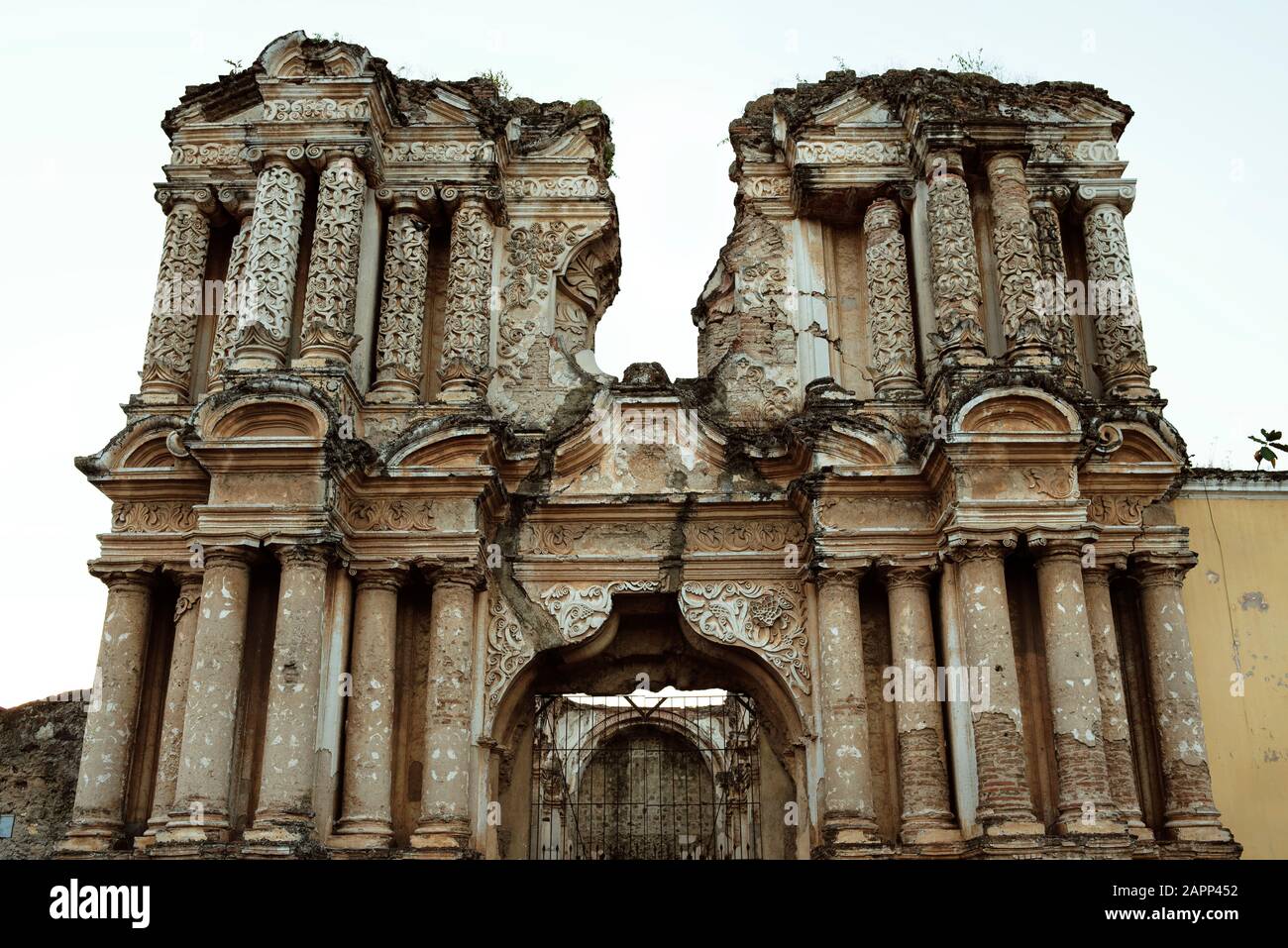 Iglesia del Carmen, Antigua, Guatemala, UNESCO World Heritage Site. Jan 2019 Stock Photo