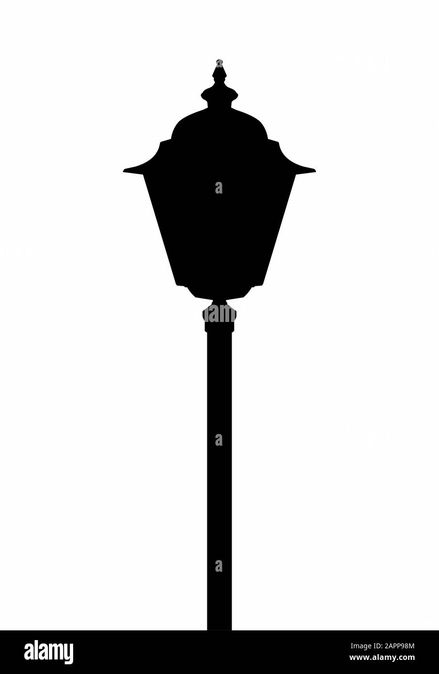 Old street light silhouette Stock Vector