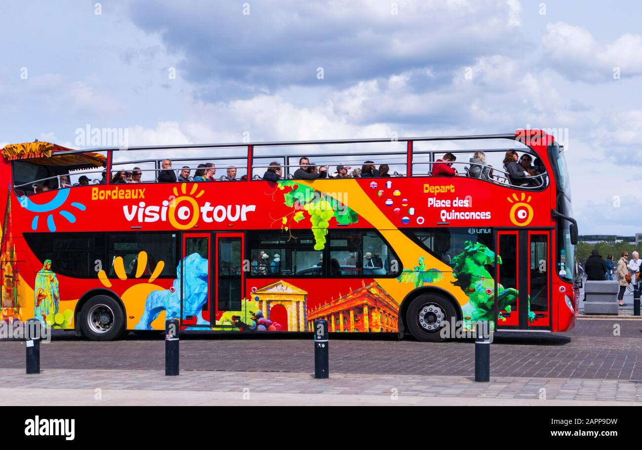 Tourist City Sightseeing bus, Bordeaux, Nouvelle Aquitaine, France