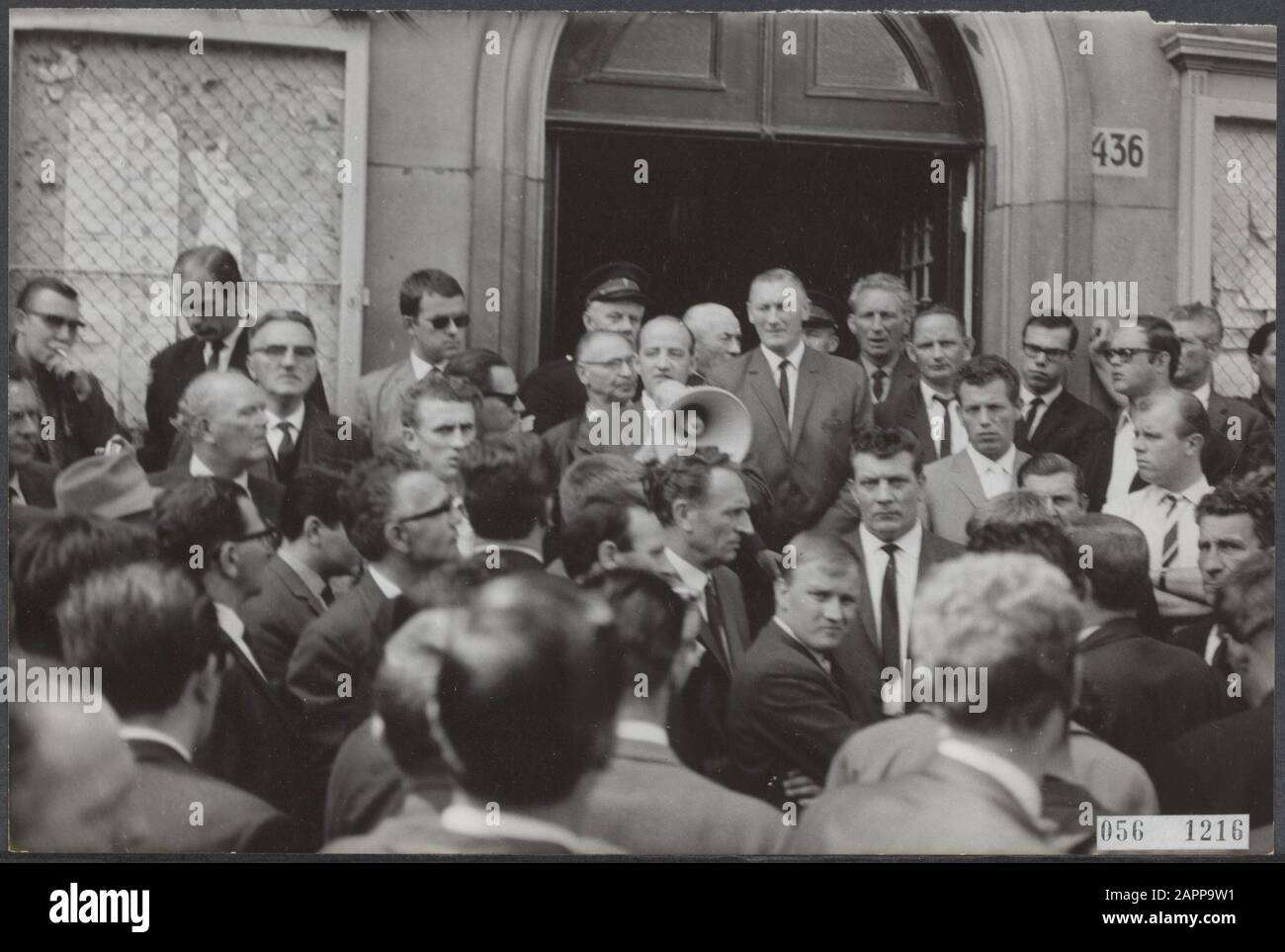taxis, demonstrations, Protests, wage increase Date: June 15, 1965 Location: Amsterdam, Noord-Holland Keywords: Protests, demonstrations, wage increases, taxis Stock Photo