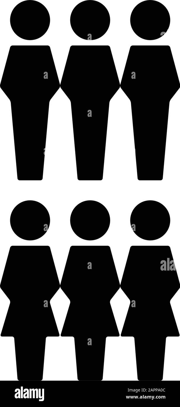 Leadership icon vector male and female group of people symbol avatar ...