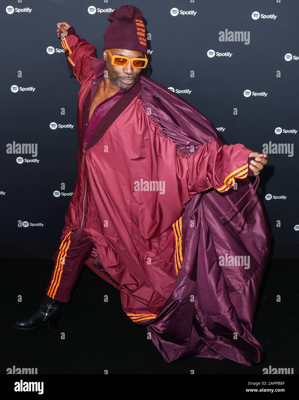 WEST HOLLYWOOD, LOS ANGELES, CALIFORNIA, USA - JANUARY 23: Billy Porter  wearing Adidas x Ivy Park arrives at the Spotify Best New Artist 2020 Party  held at The Lot Studios on January