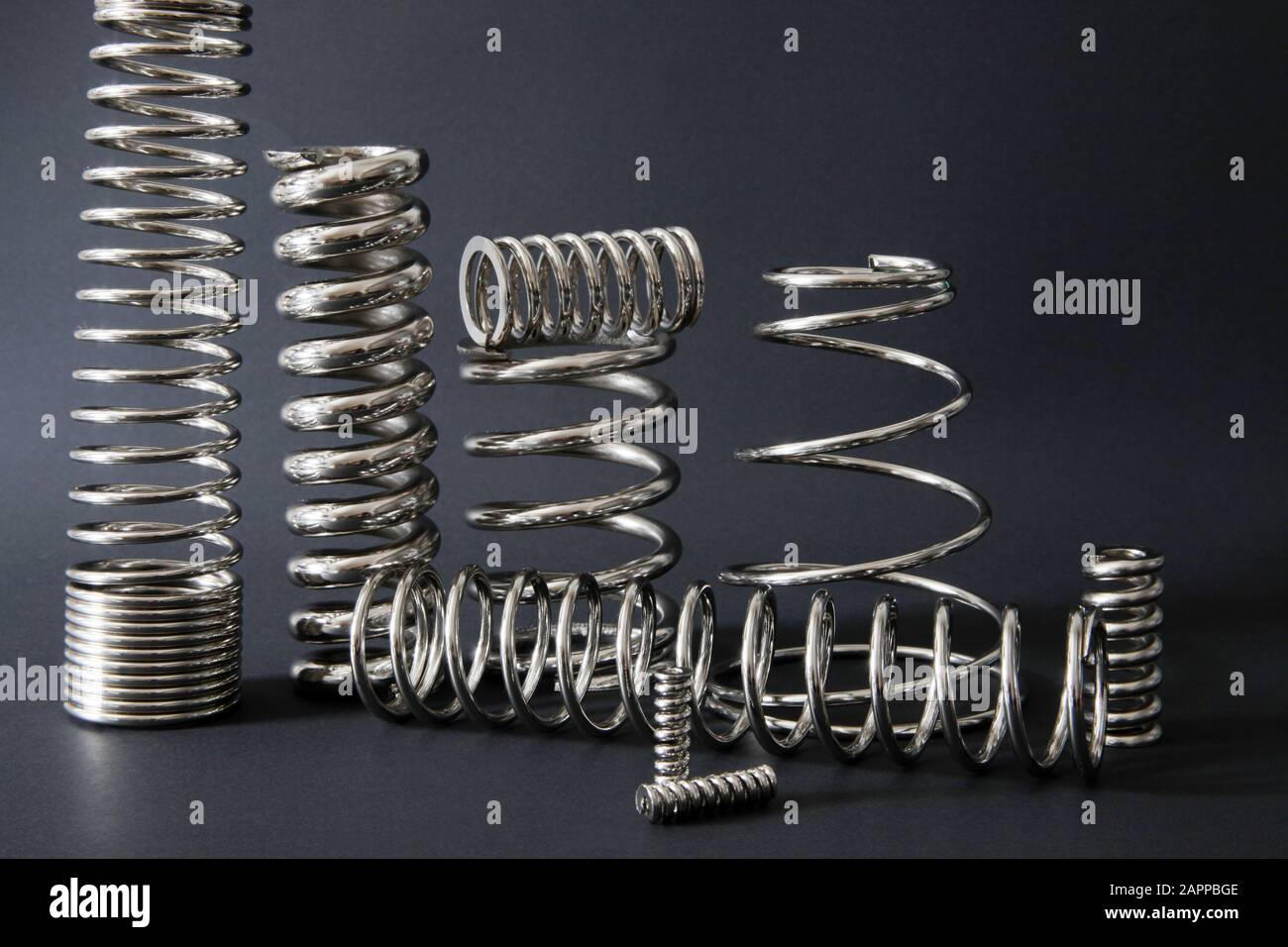 new metal springs texture background Stock Photo - Alamy