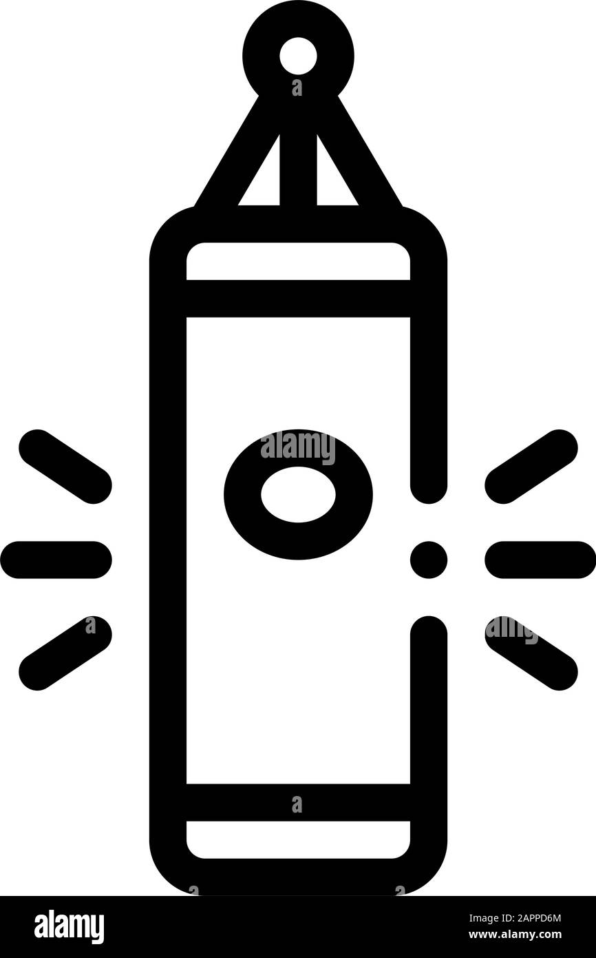 Punching Bag Icon Vector Outline Illustration Stock Vector Image & Art Alamy