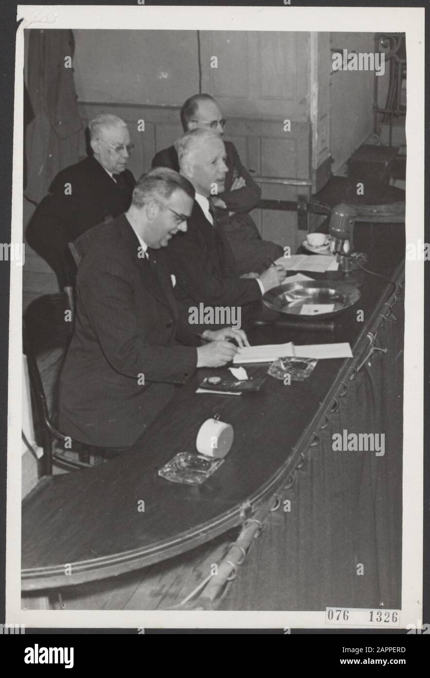 auctions, mayors, Ailly, Arnold Jan d', Brakke Grond De, Thee Thee Ralleye Date: May 17, 1951 Location: Amsterdam, Noord-Holland Keywords: mayors, auctions Personal name: Ailly, Arnold Jan d', Brakke Grond De, Tea Tea Tea Ralleye Stock Photo
