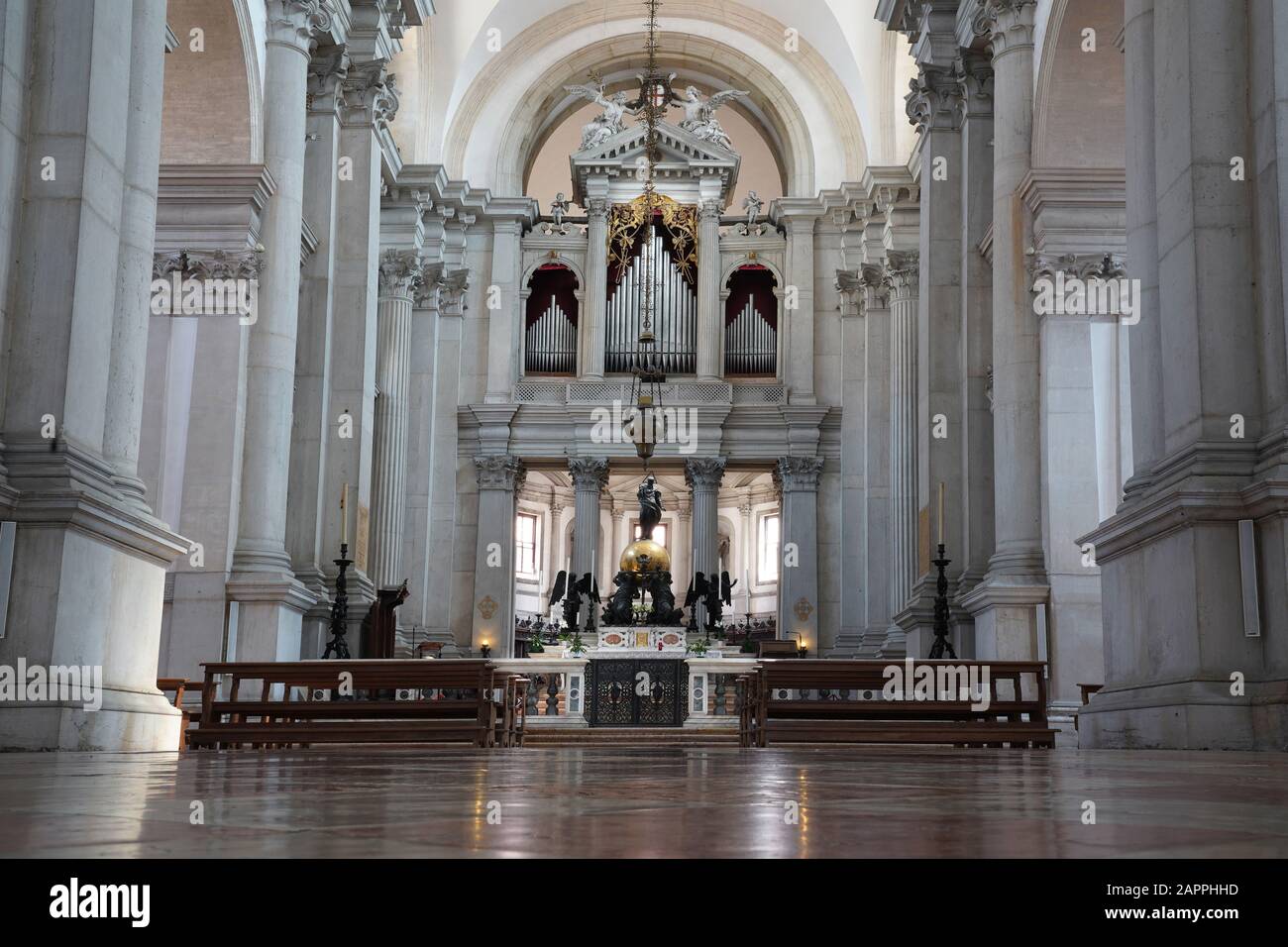 Basilica di San Giorgio Maggiore, 16th-century Benedictine church, San Giorgio Maggiore island, San Marco sestiere, Venice, Veneto, Italy, Europe Stock Photo