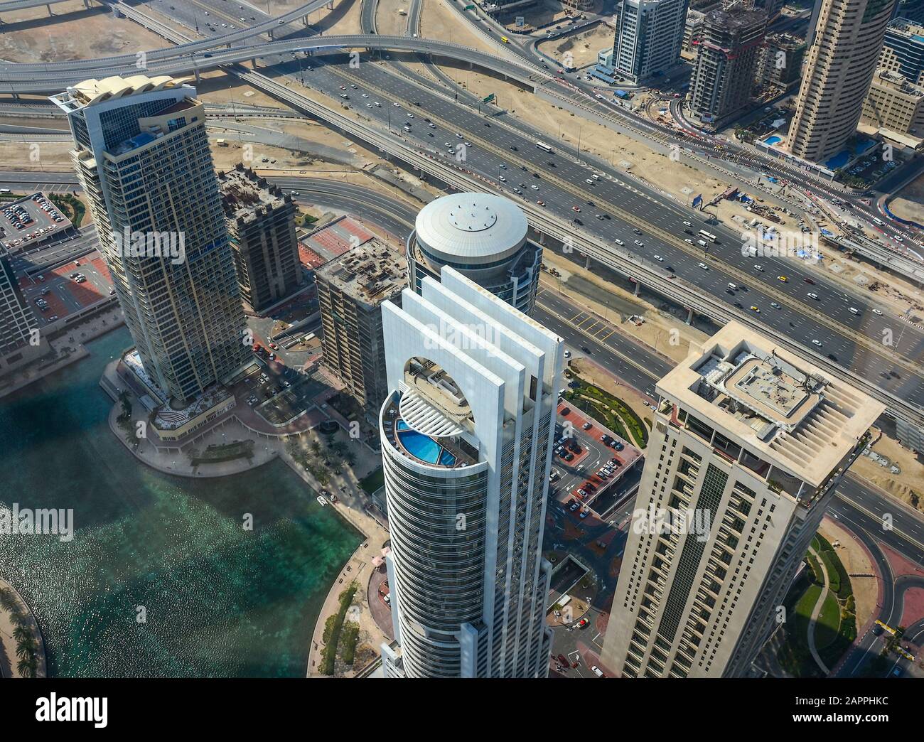 Dubai aerial view hi-res stock photography and images - Alamy