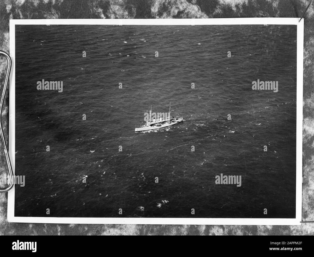 Aerial shot. Dutch passenger ship Date: {1940-1945} Keywords: aerial ...