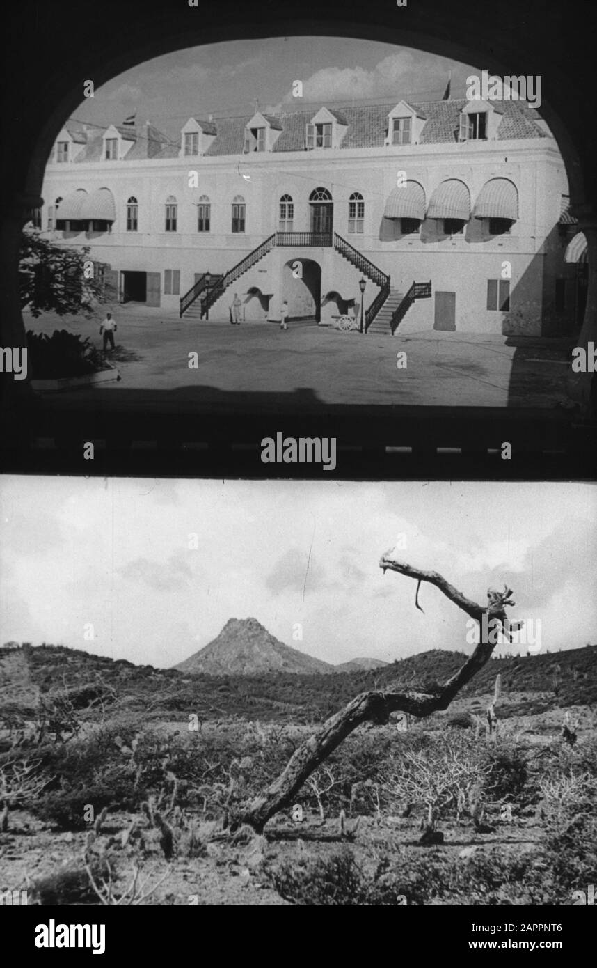 Filmstrip Dutch Antilles Fort Amsterdam in Willemstad Curaçao Stock