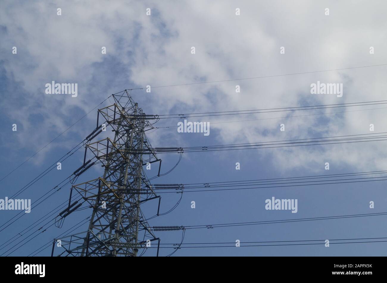 Cabling A High Power Rack High voltage wire rack Stock Photo - Alamy