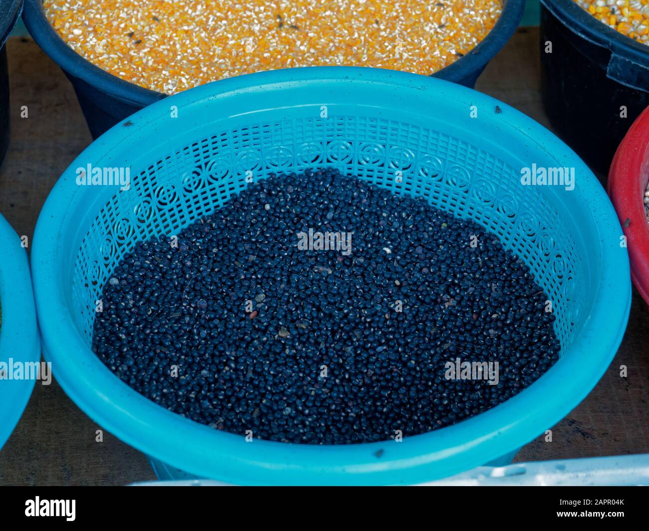 Market stall beans, Lombok island, Indonesia, Asia Stock Photo Alamy