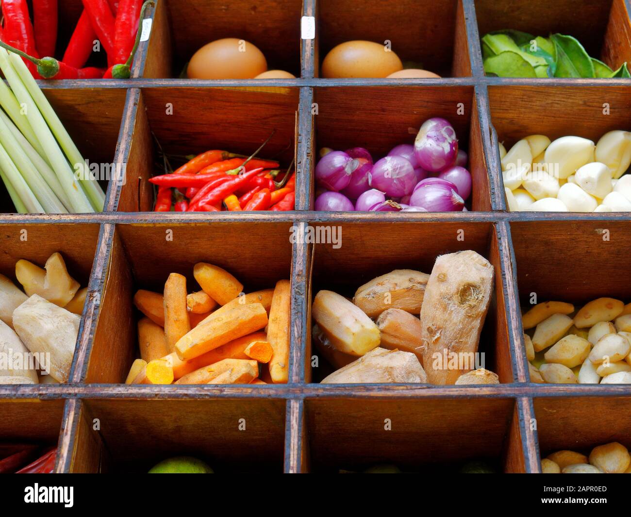 Indonesian cooking ingredients, Lombok island, Indonesia, Asia Stock