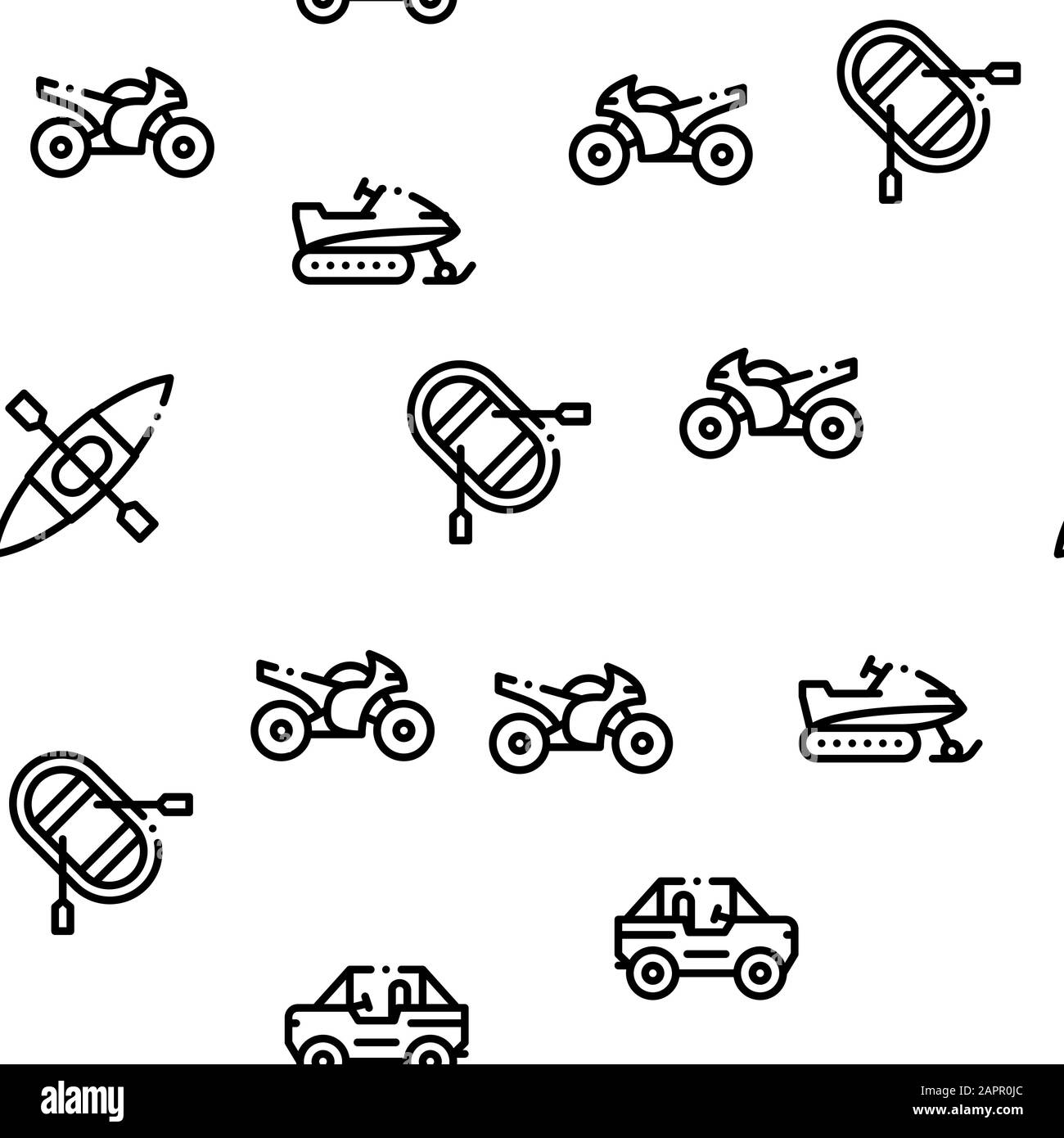 Extreme Sport Activity Seamless Pattern Vector Stock Vector Image & Art ...