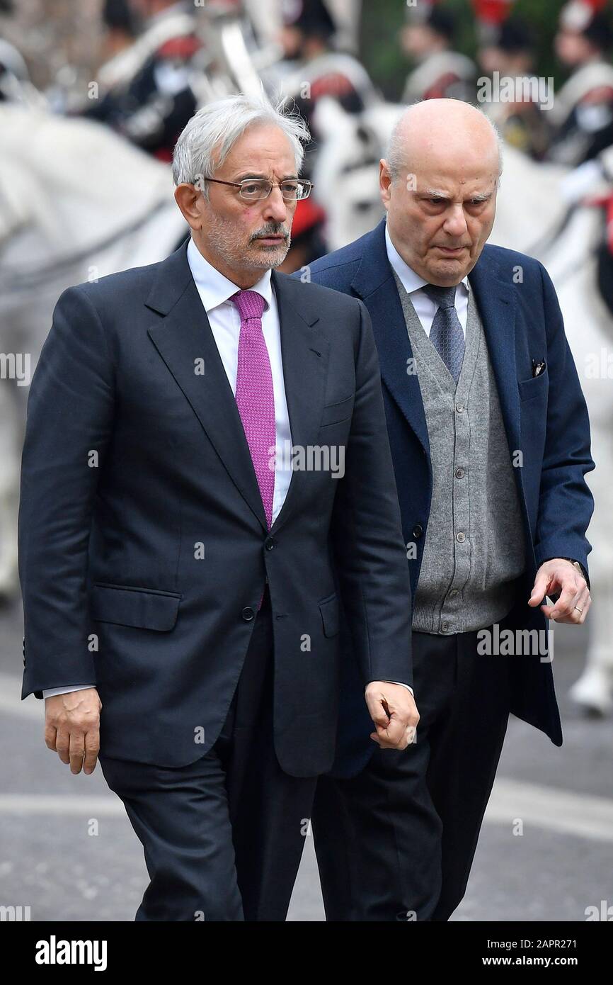 Rome, Italy. 24th Jan 2020. Giovanni Salvi and Giovanni Mammone during ...