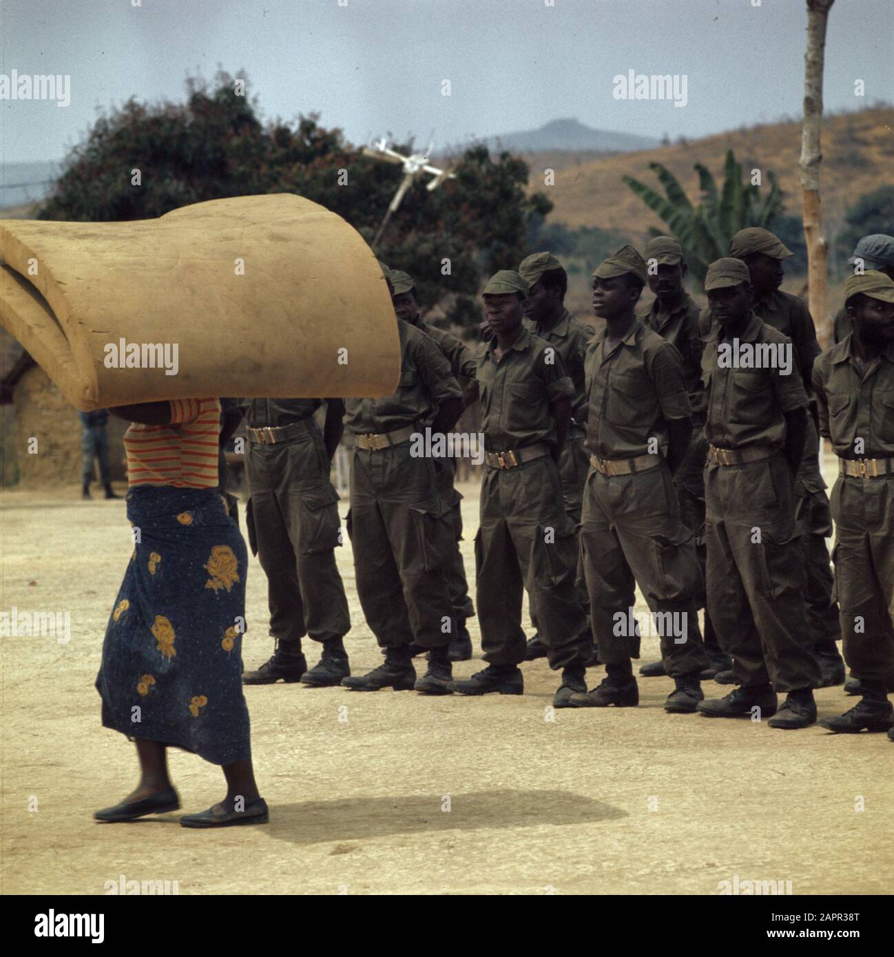 Zaire (formerly Belgian Congo); camp of Angolan Liberation Movement F.N ...