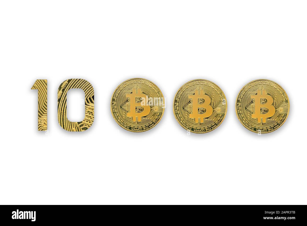 10000 bitcoin exchange rate, isolated. Crypto currency style for design  Stock Photo - Alamy