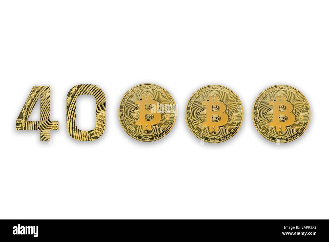 40000 bitcoin exchange rate, isolated. Crypto currency style for design  Stock Photo - Alamy