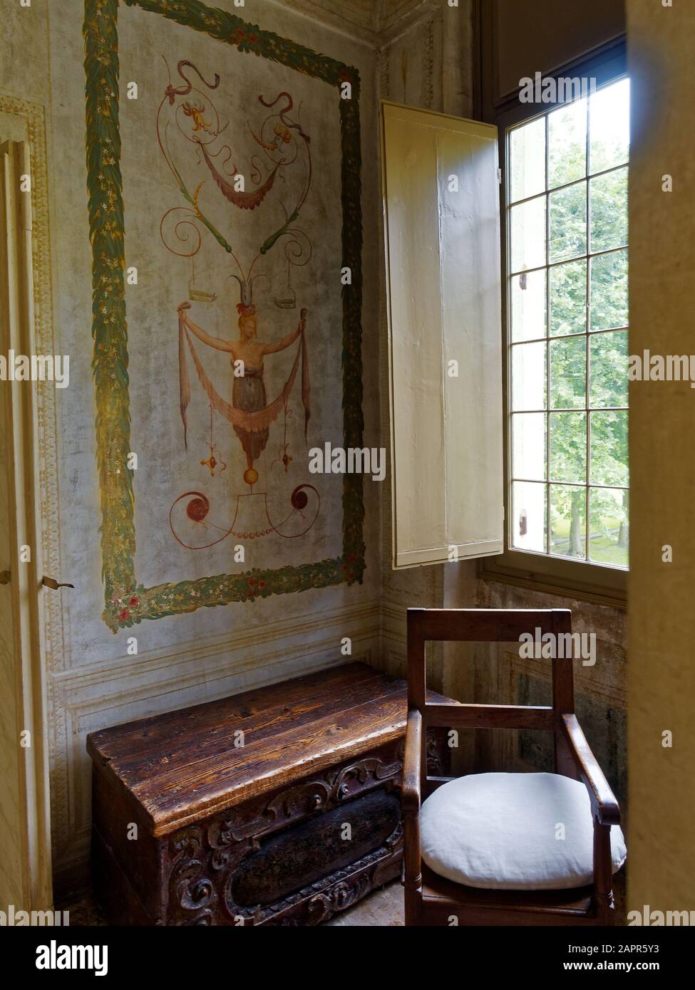 Interior, Villa Foscari 'La Malcontenta', Ville Venete, Mira, Brenta, Veneto, Italy Stock Photo