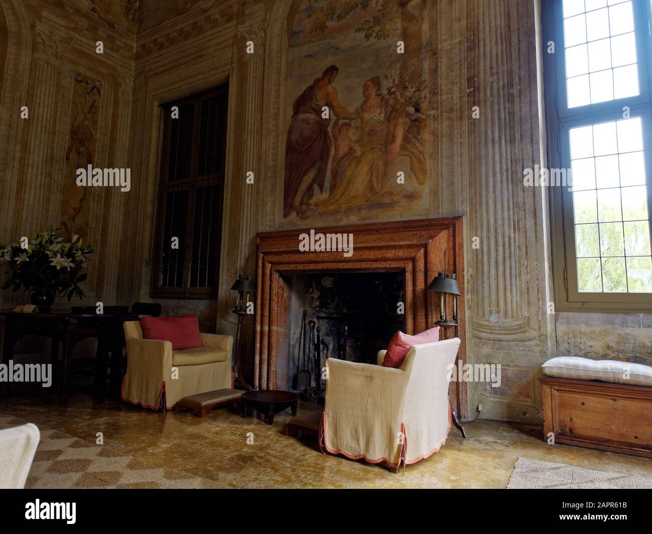 Interior, Villa Foscari 'La Malcontenta', Ville Venete, Mira, Brenta, Veneto, Italy Stock Photo