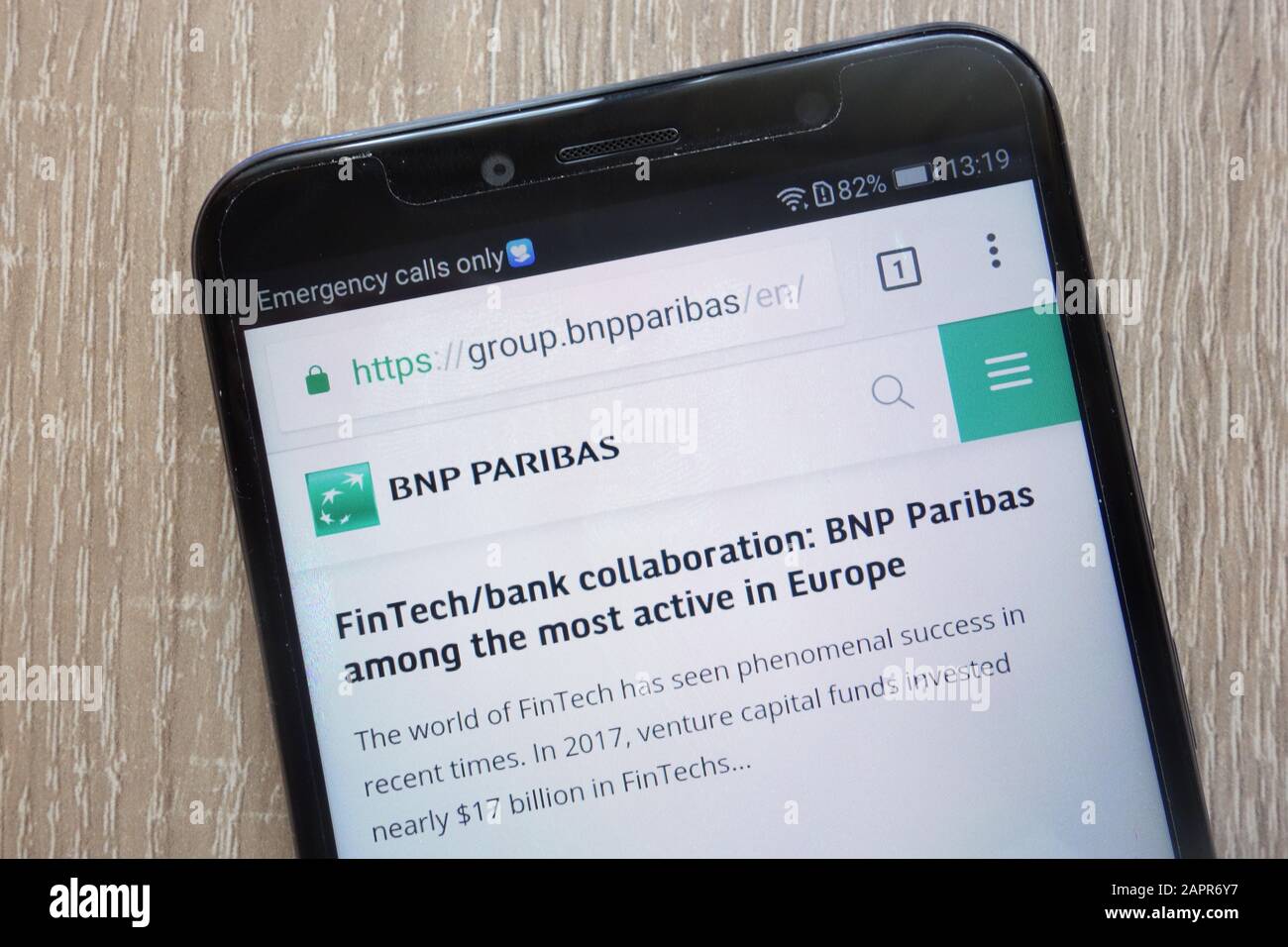 BNP Paribas website displayed on a modern smartphone Stock Photo - Alamy