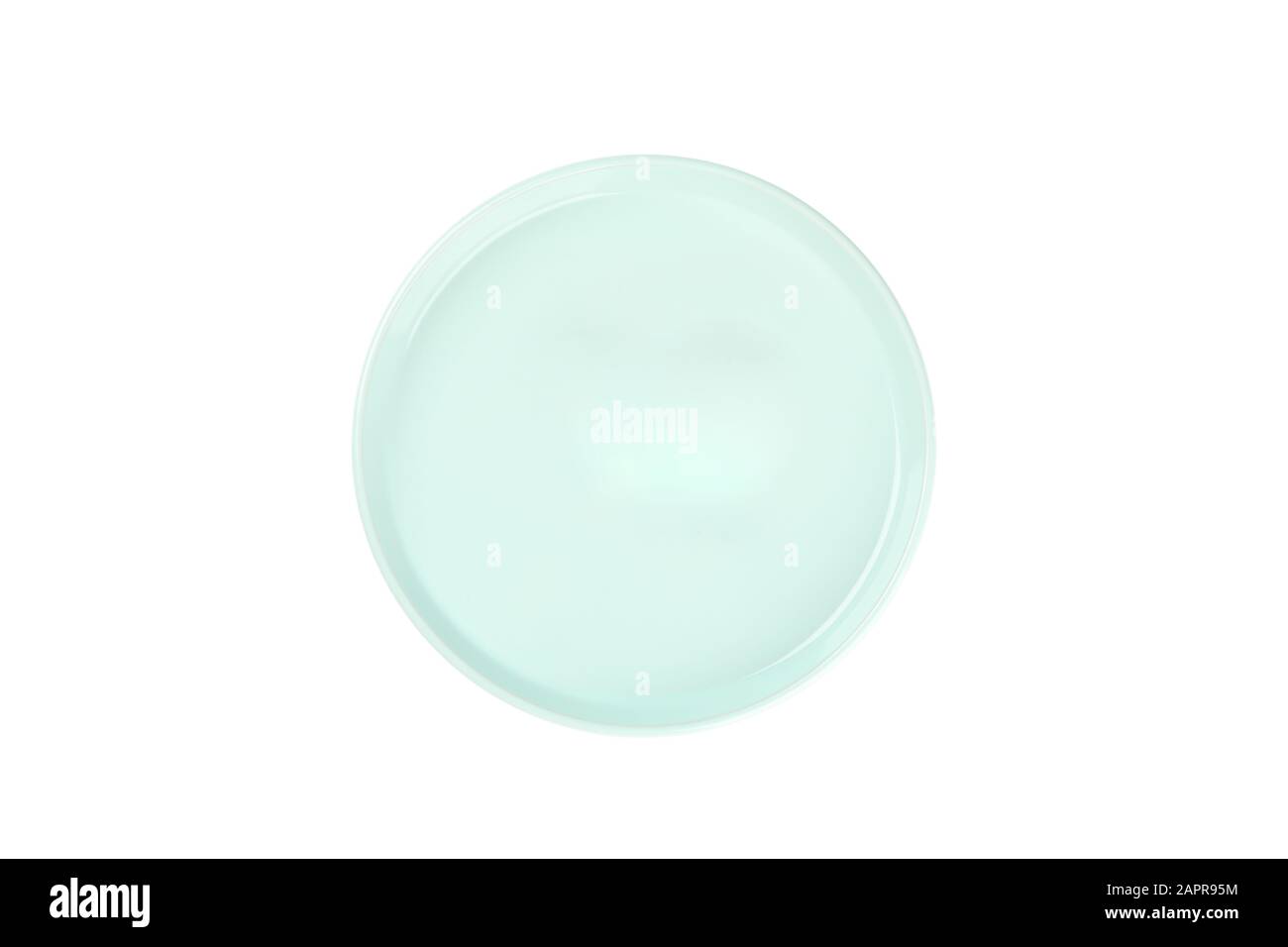 Green clean plate isolated on white background. Kitchen, serving Stock Photo