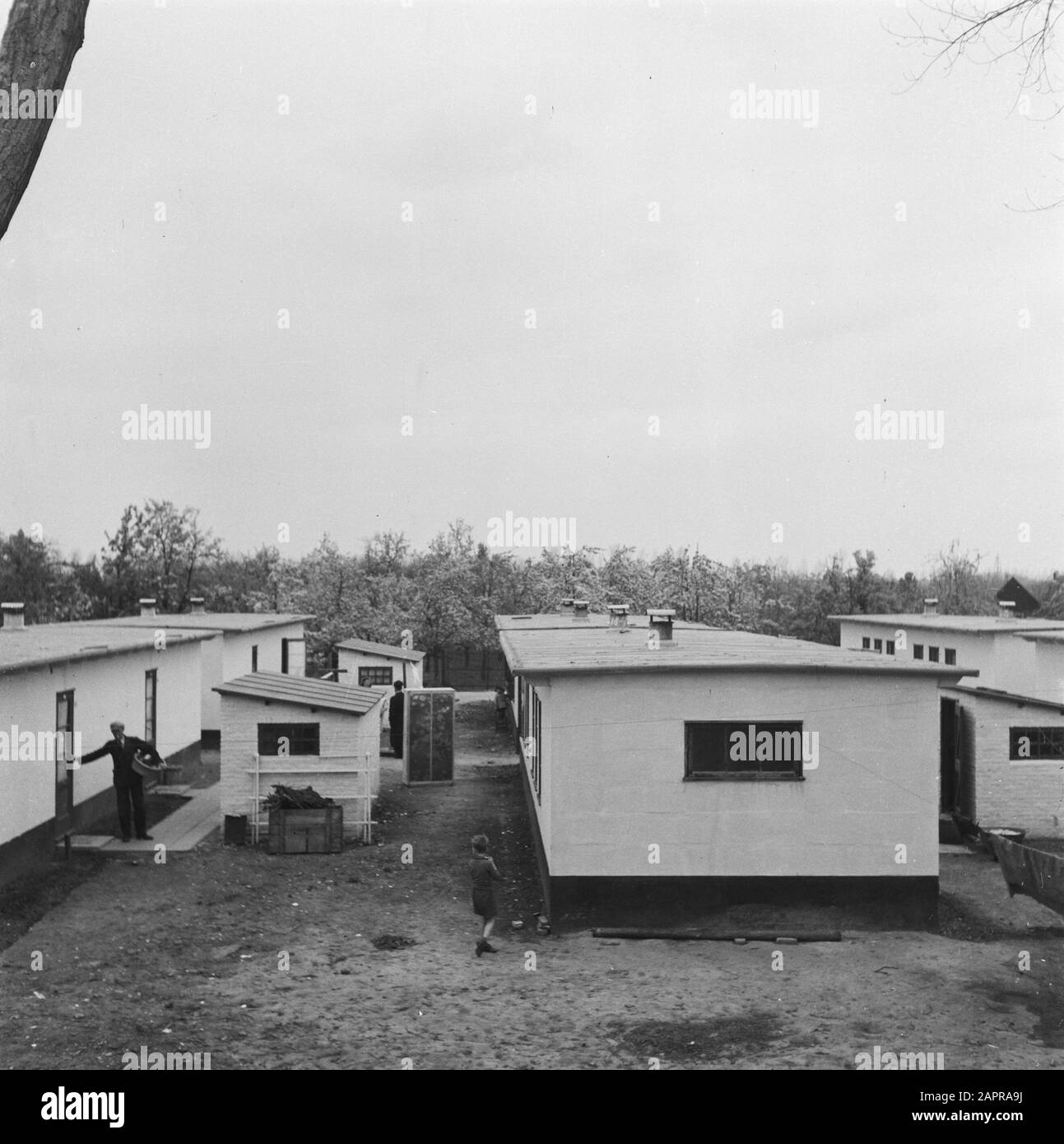 Emergency housing Betuwe Date: 30 april 1946 Location: Betuwe Keywords: EMERGY HOUSE Stock Photo