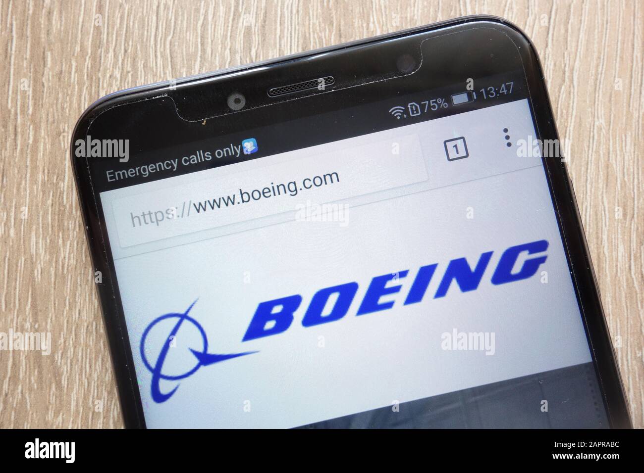 Boeing website displayed on a modern smartphone Stock Photo - Alamy