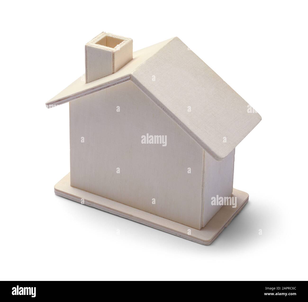 Wood Model House Isolated on White Background Stock Photo - Alamy