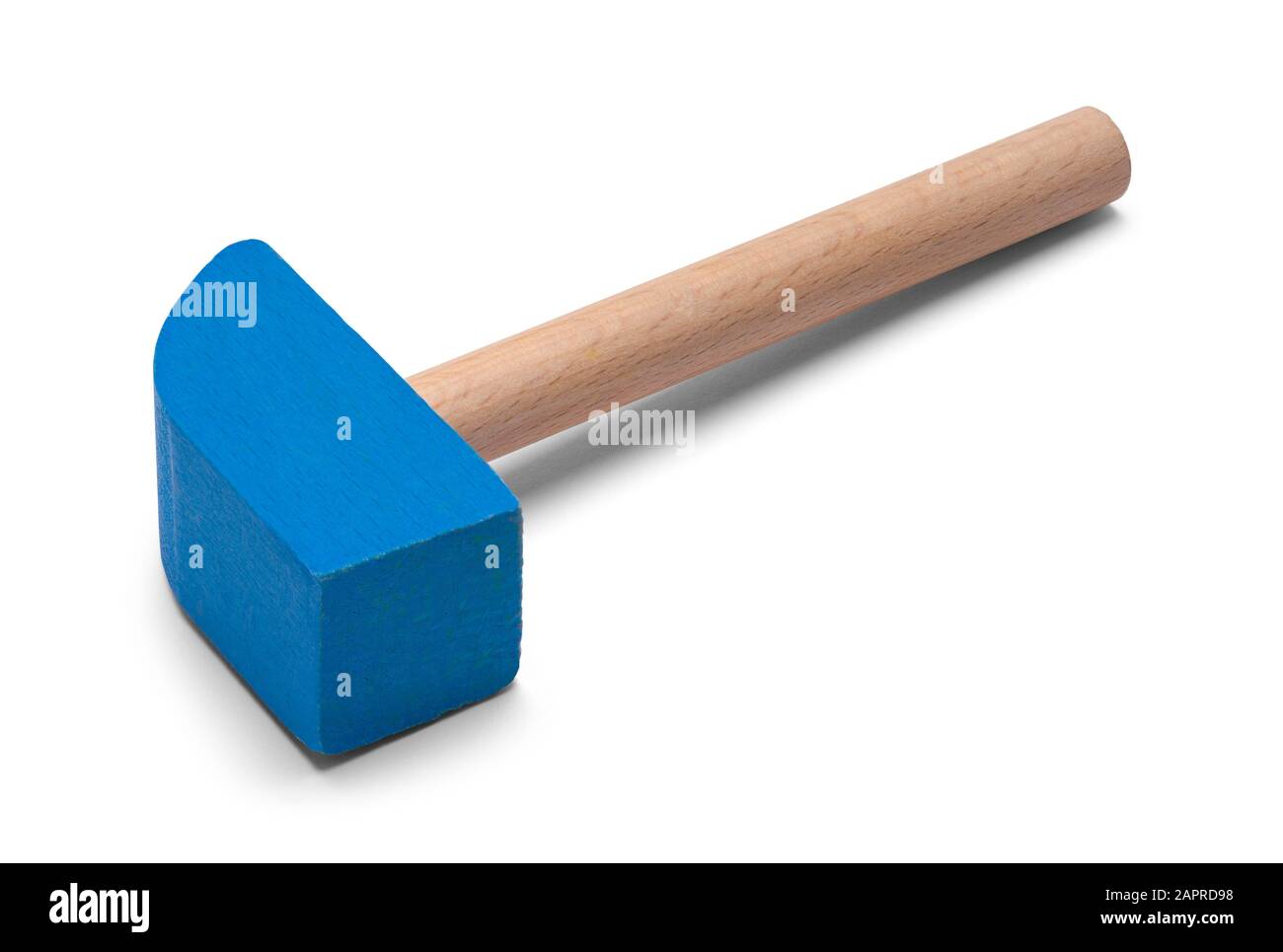 Wood Toy Hammer Isolated on White Background Stock Photo Alamy