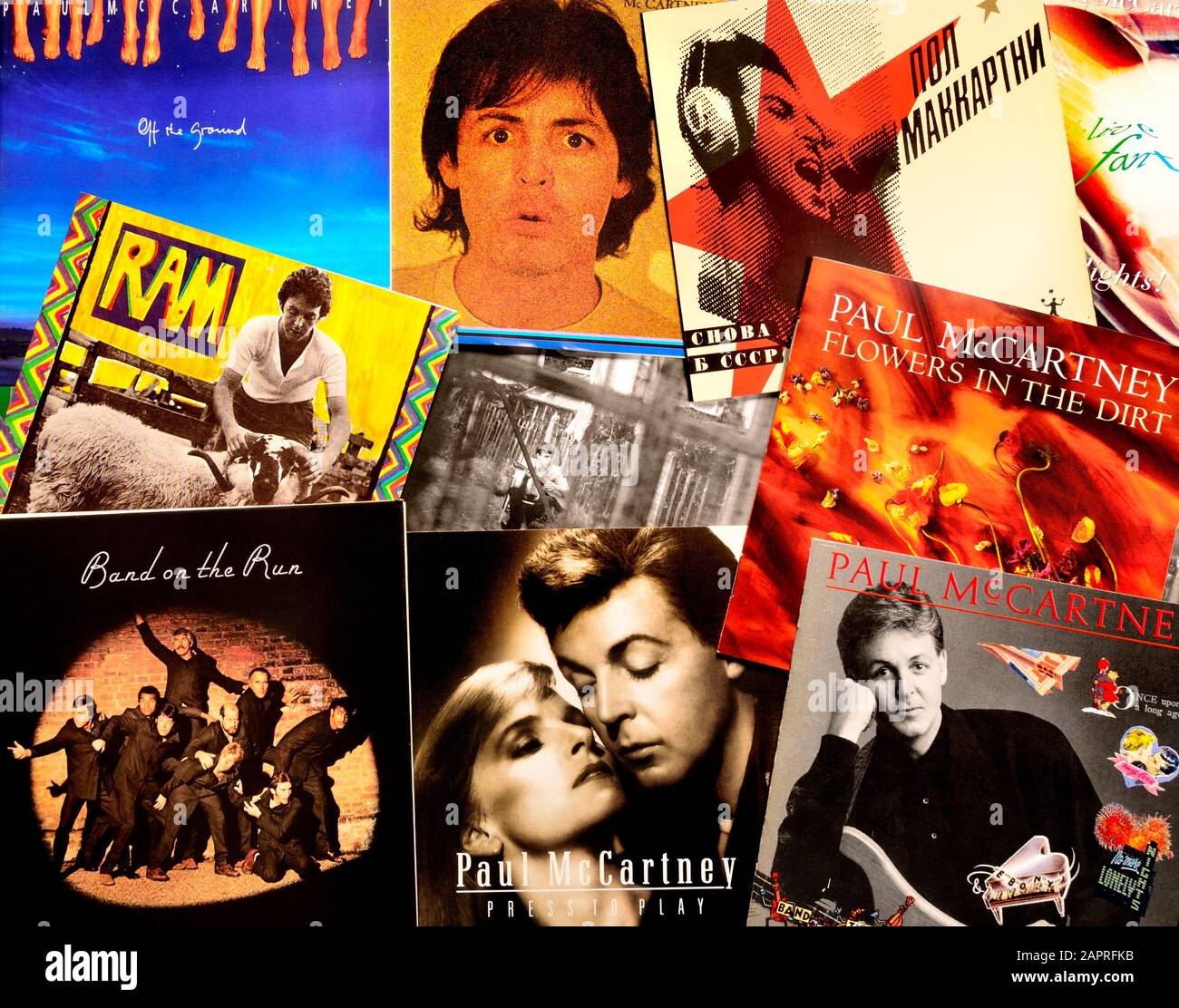 Paul McCartney CD albums Stock Photo