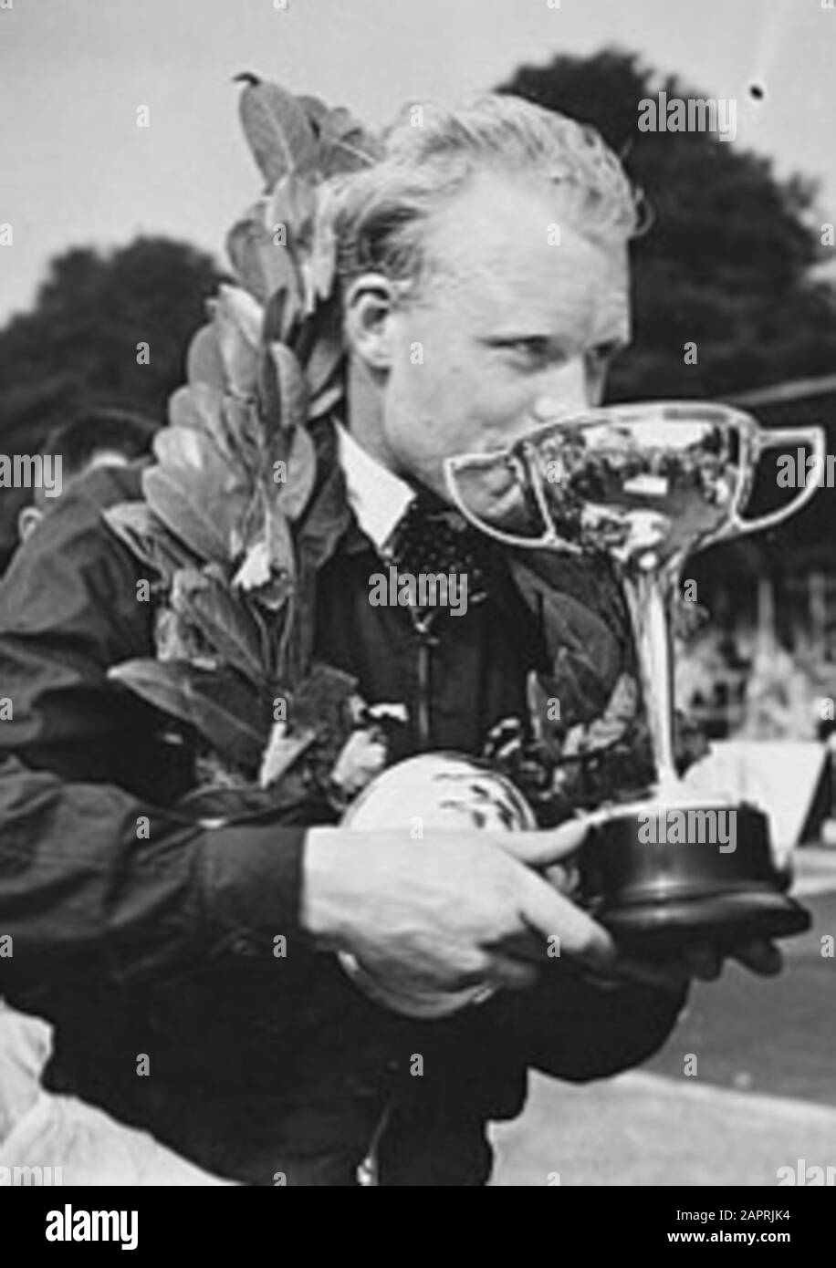 Mike Hawthorn, racing driver crashed Date: 22 January 1959 Keywords: racing drivers Stock Photo