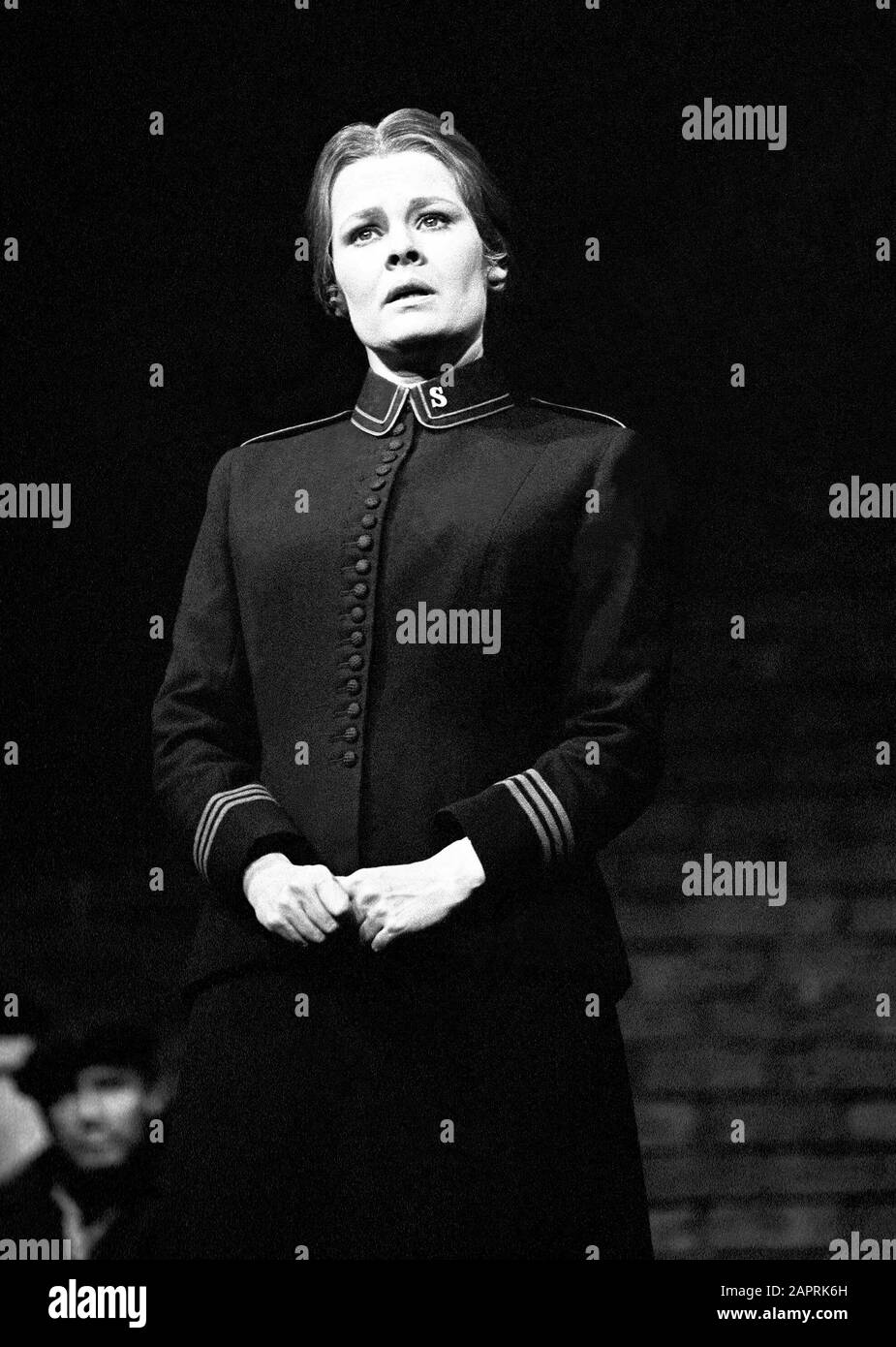 Judi Dench as Major Barbara in MAJOR BARBARA by George Bernard Shaw directed by Clifford Williams for the Royal Shakespeare Company (RSC) at the Aldwych Theatre, London in 1970. Dame Judith Olivia Dench CH DBE FRSA, born 1934. Stock Photo