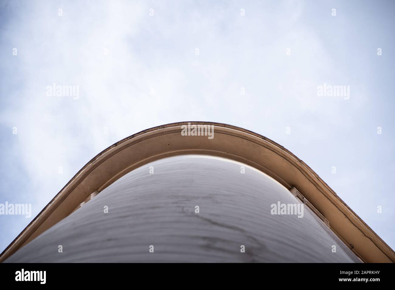 The round corner, rooftop of a building in Palma de Mallorca Spain ...