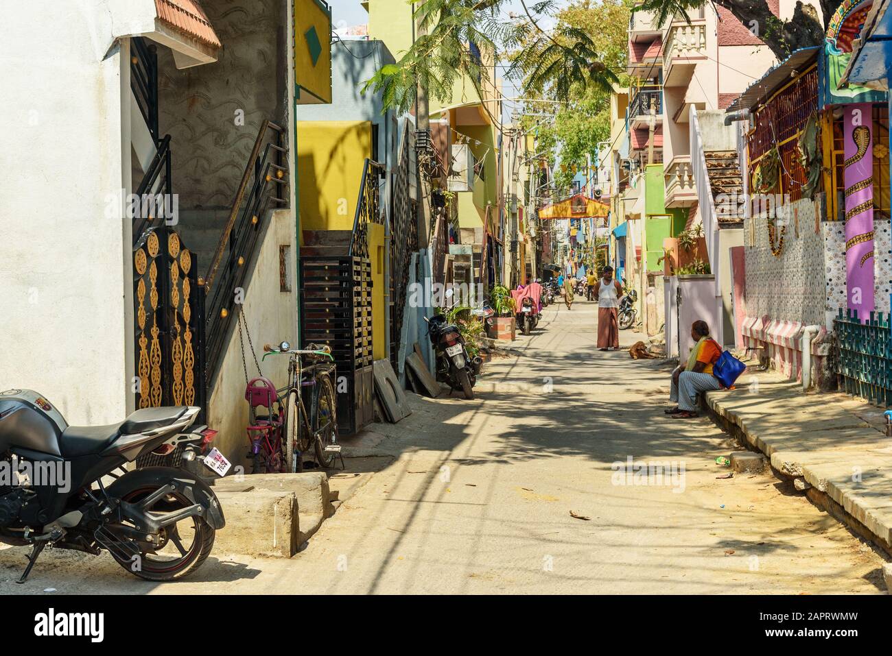 On the street in Pottery town is old place in Bangalore. India Stock Photo