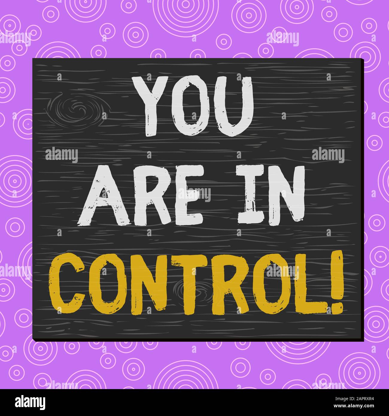 In Your Control Visual Conceptual hand writing showing You Are In Control. Concept meaning ...