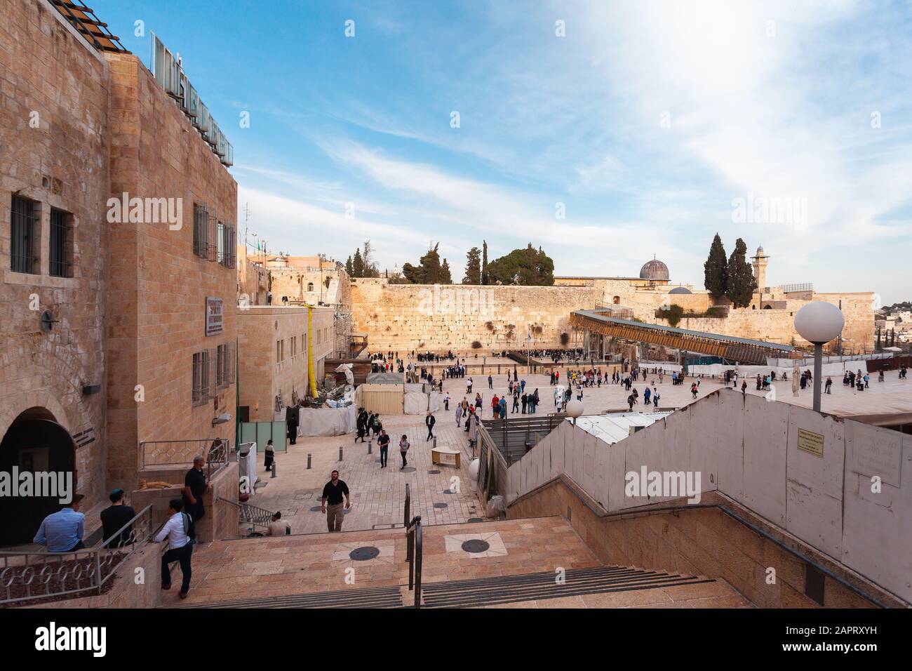 Wall of Tears or Wailing Wall in Jerusalem, Israel Stock Photo