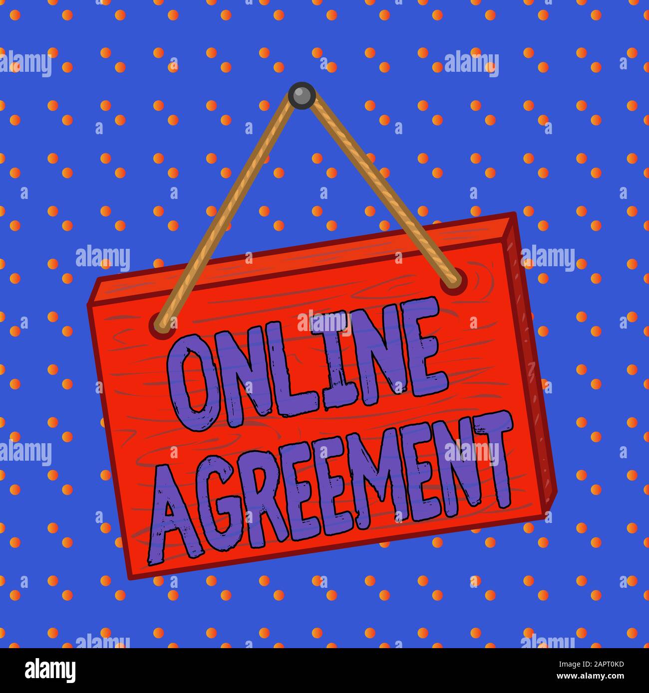 Conceptual hand writing showing Online Agreement. Concept meaning