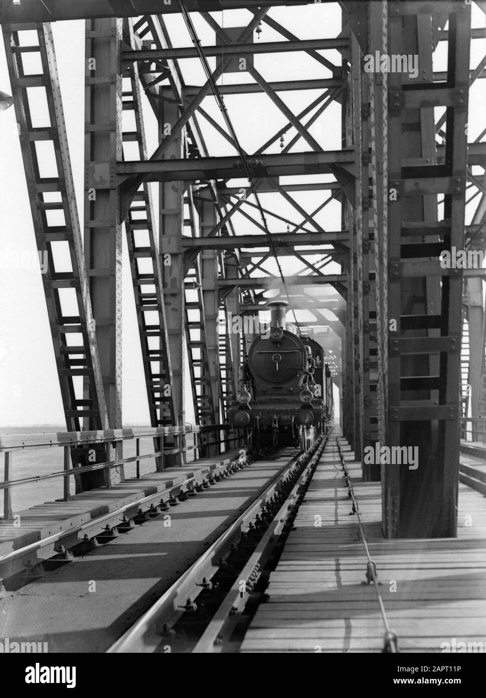 Reportage Noord-Holland A steam train on the Hembrug over the North Sea ...