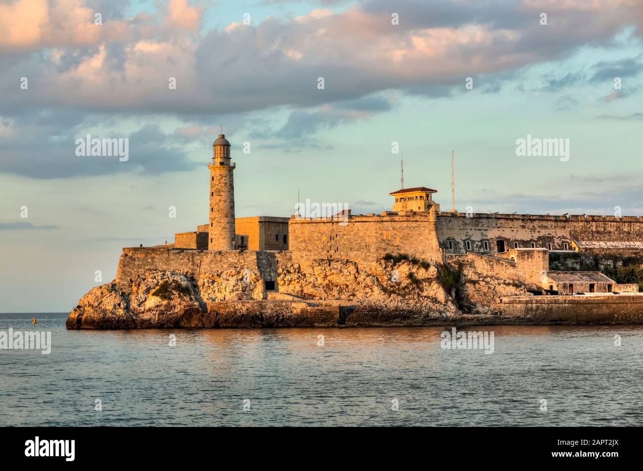 A view of Morro or El Morro Castle (fortress) outside the entrance to  Havana Bay in Cuba Stock Photo - Alamy