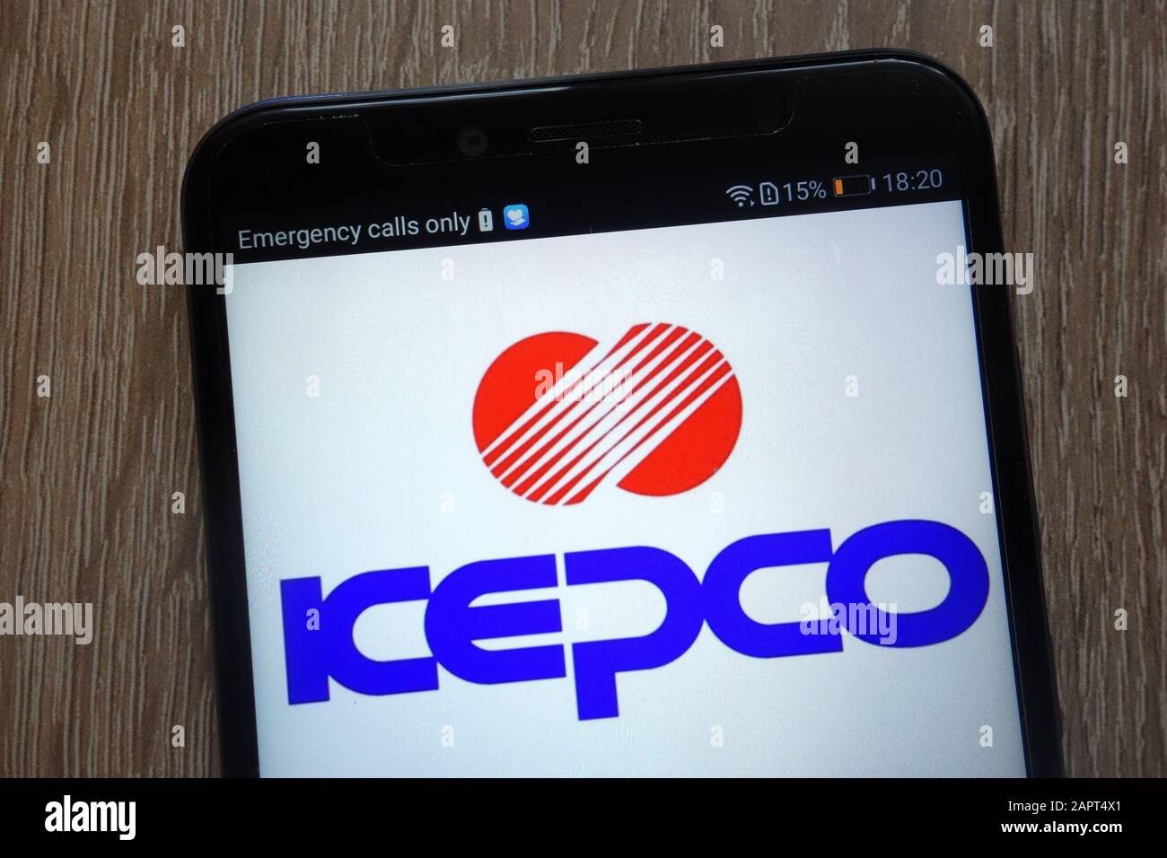 Korea Electric Power logo displayed on a modern smartphone Stock Photo ...