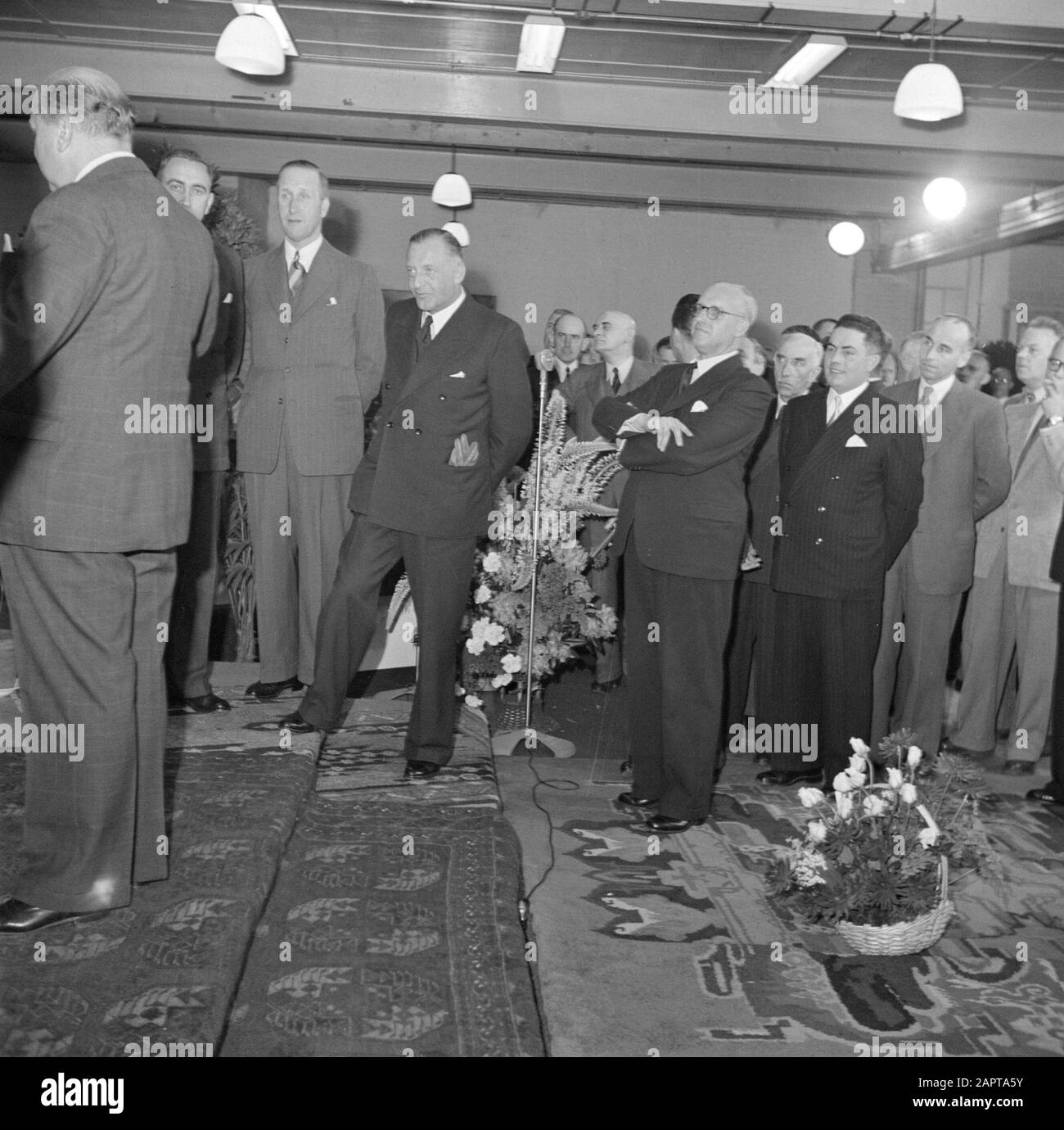 50th anniversary cigar factory Karel I Eindhoven  Invited guests in line during reception Date: 1 January 1950 Location: Eindhoven Keywords: factories, receptions, tobacco industry Stock Photo