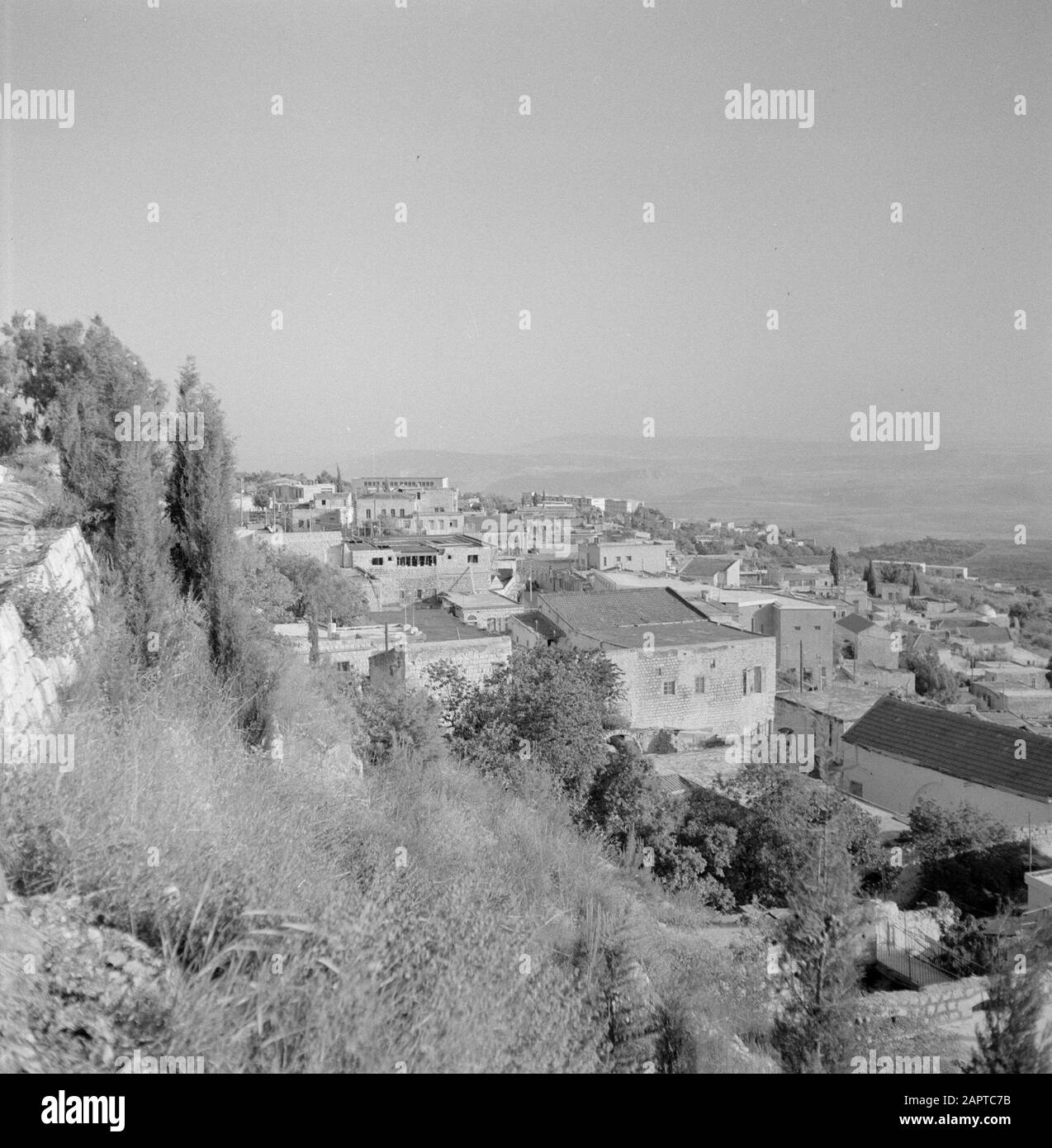 View of the city of Safad (Safed) from a hill Date: undated Location: Israel, Safad, Safed Keywords: hills, panoramas, housing Stock Photo