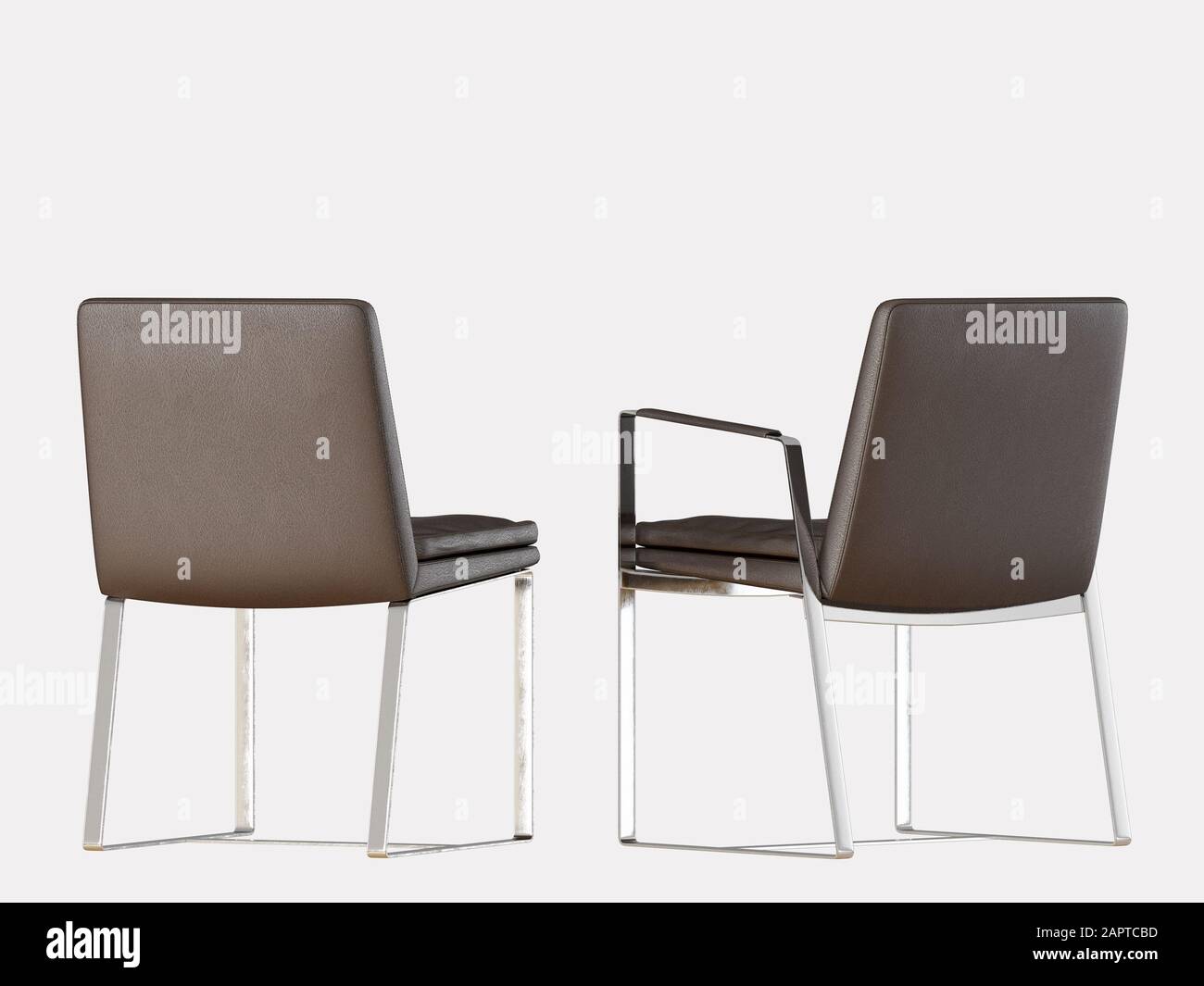 Two brown leather chairs hi-res stock photography and images - Alamy