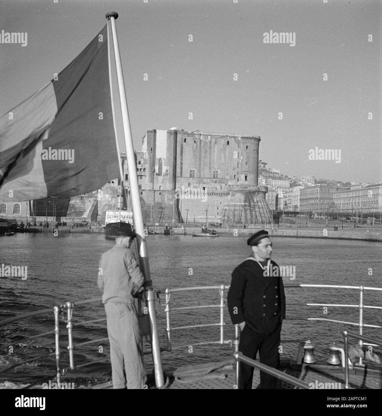 Visit to Naples and Vesuvius  View of Naples from a boat Date: 1938 Location: Italy, Naples Keywords: coast Stock Photo