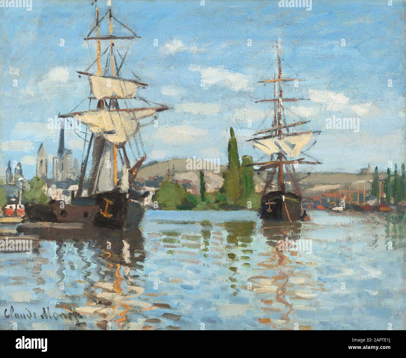 Vintage Claude painting Stock Photo Alamy