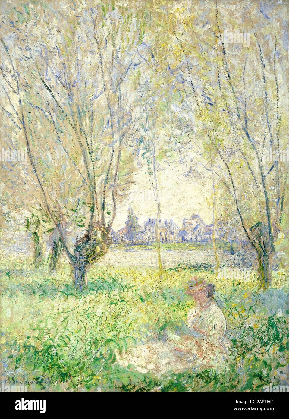 Vintage Claude painting Stock Photo Alamy