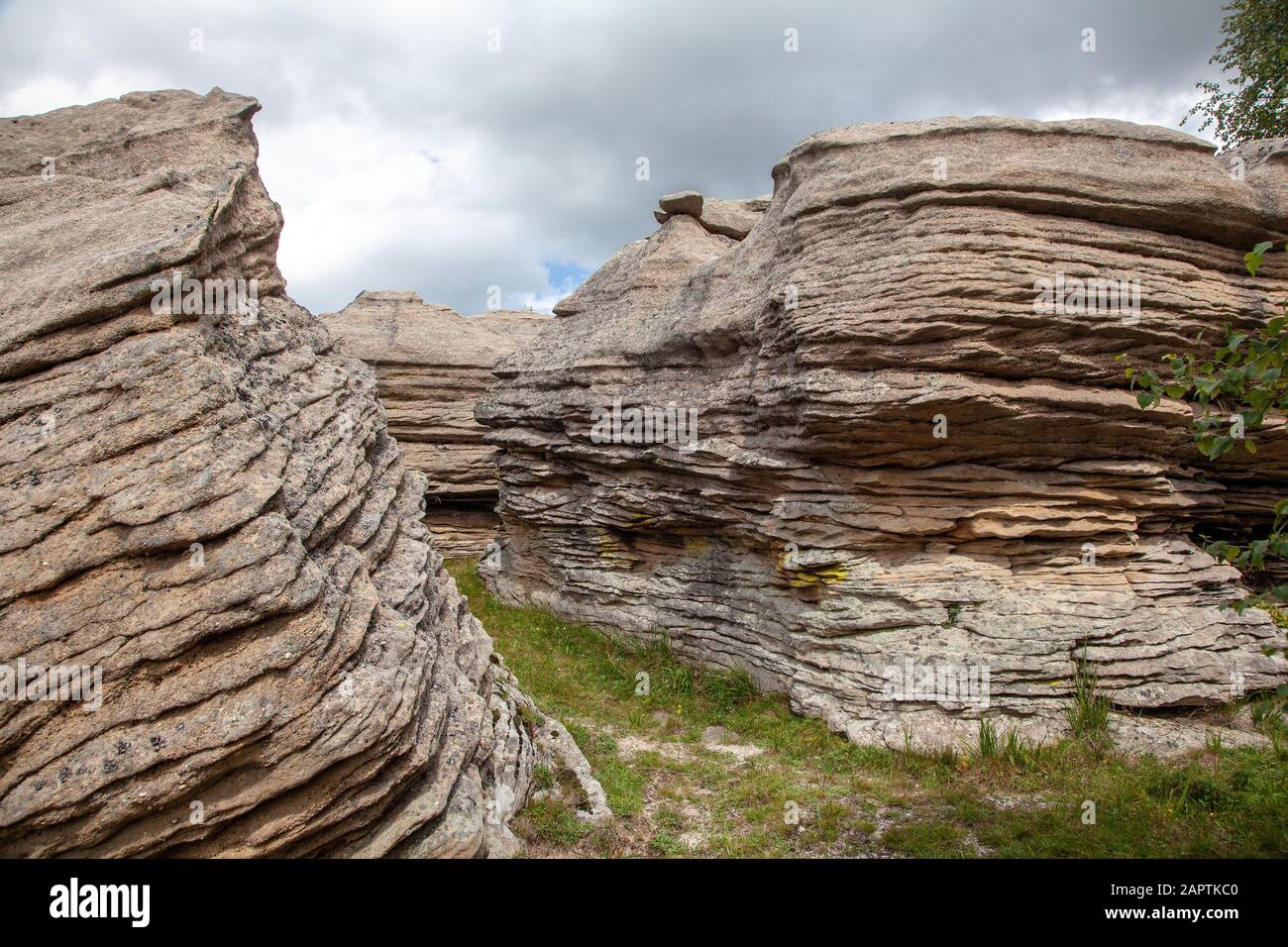 Stone labyrinth. Rock formation in the Caucasus Mountains Stock Photo ...