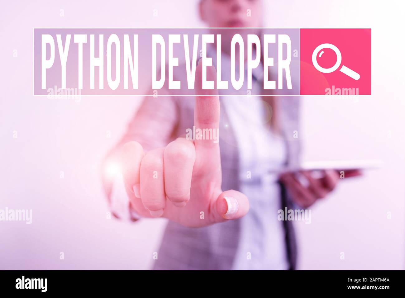 Text sign showing Python Developer. Business photo showcasing ...