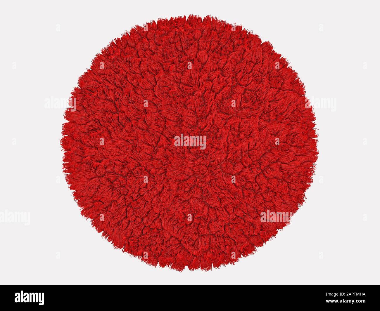 Fluffy red round carpet hi-res stock photography and images - Alamy