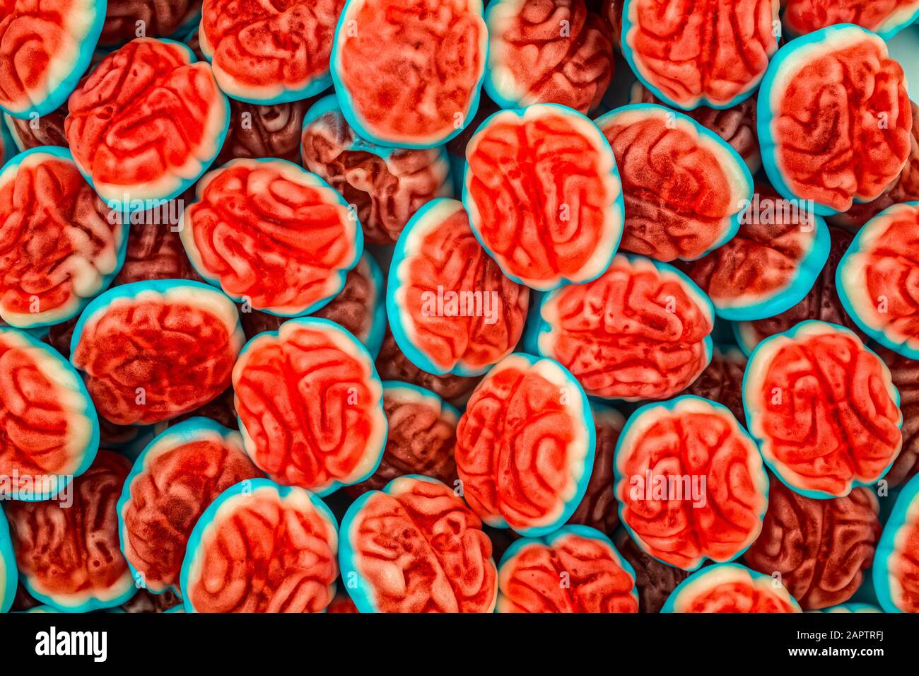 Colourful pile of brain gummy candies; Studio Stock Photo - Alamy